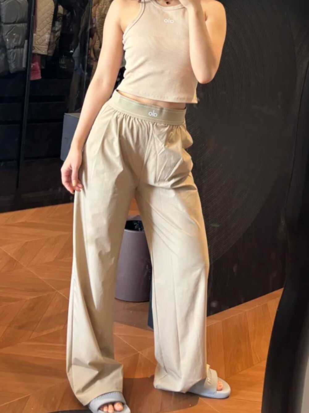 👍Alo Yoga Suit Up Trouser Gravel Regular 30" Inseam✨Straight Leg